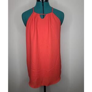 Limited orange sleeveless blouse - small